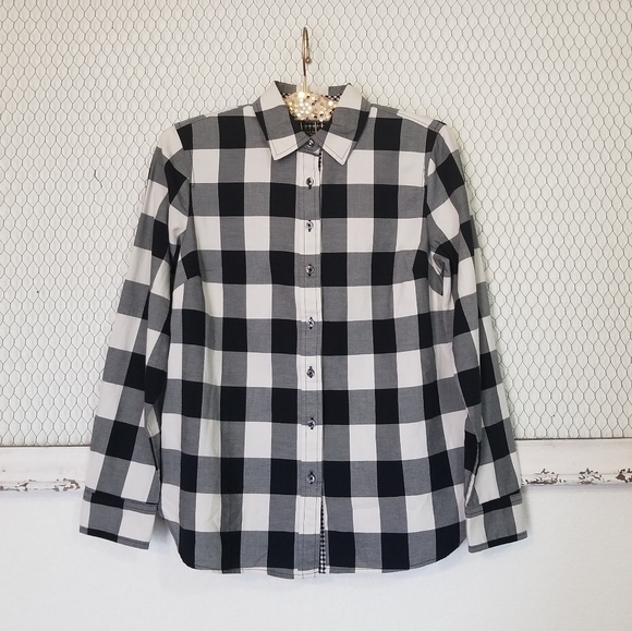 Talbots Tops - Talbots Buffalo Plaid Button Down Long Sleeve Top